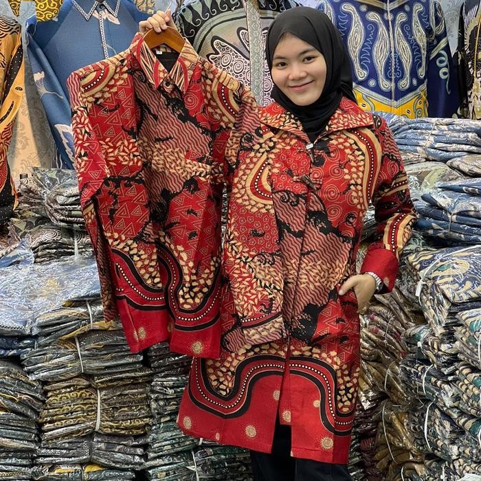 BATIK COUPLE BAHAN DOBY SEMI SUTRA PREMIUM - pria, s