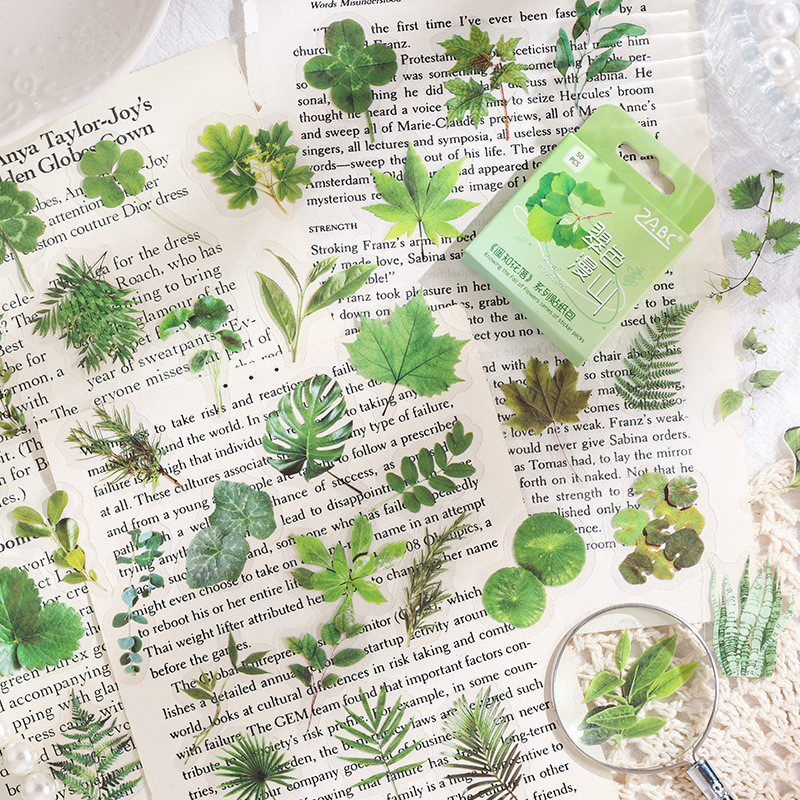 

50 pcs/lot Mini flower Plant waterproof PET stickers creative Decorative Hand Account Scrapbooking material Junk Journal Supplie