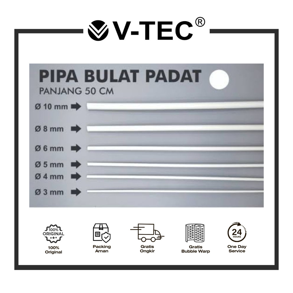 MAKET PIPA BULAT PADAT 1MM-3MM