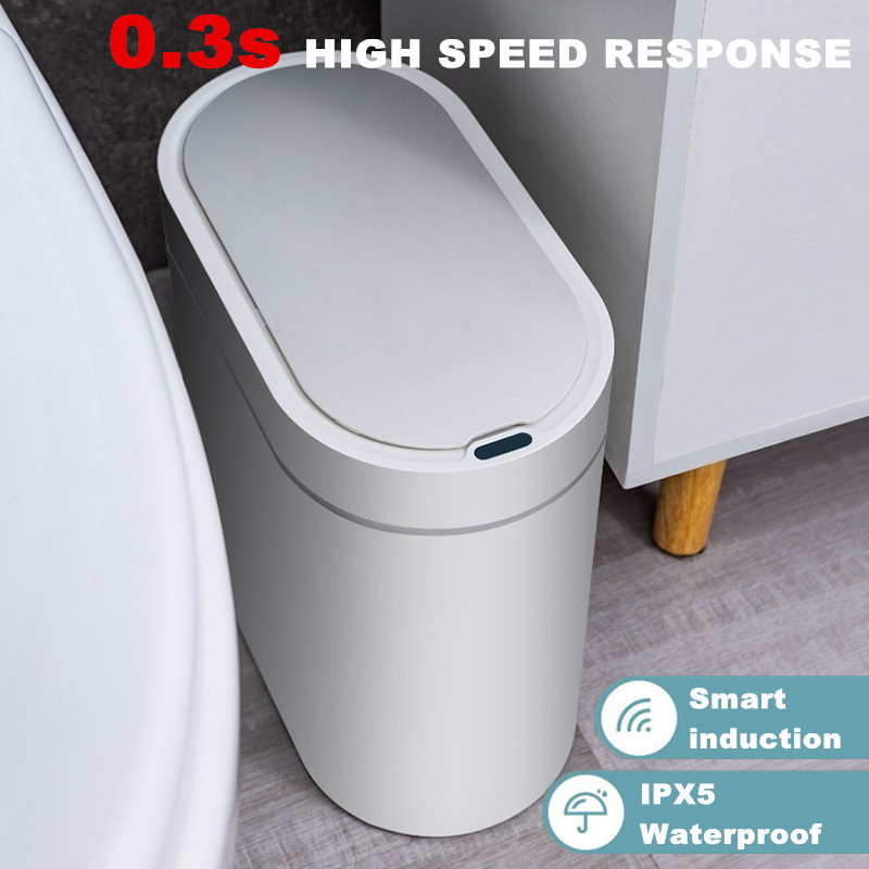 

7L Automatic Sensor Trash Can Electronic Smart Household Bathroom Toilet Waterproof Narrow Dustbin Kitchen Induction Garbage Bin
