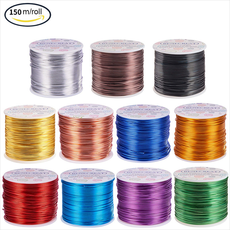 

150m/Roll 1mm 18 Gauge Aluminum Wire Anodized Jewelry Craft Making Beading Colored Craft Wire for DIY Jewelry Crafts Making