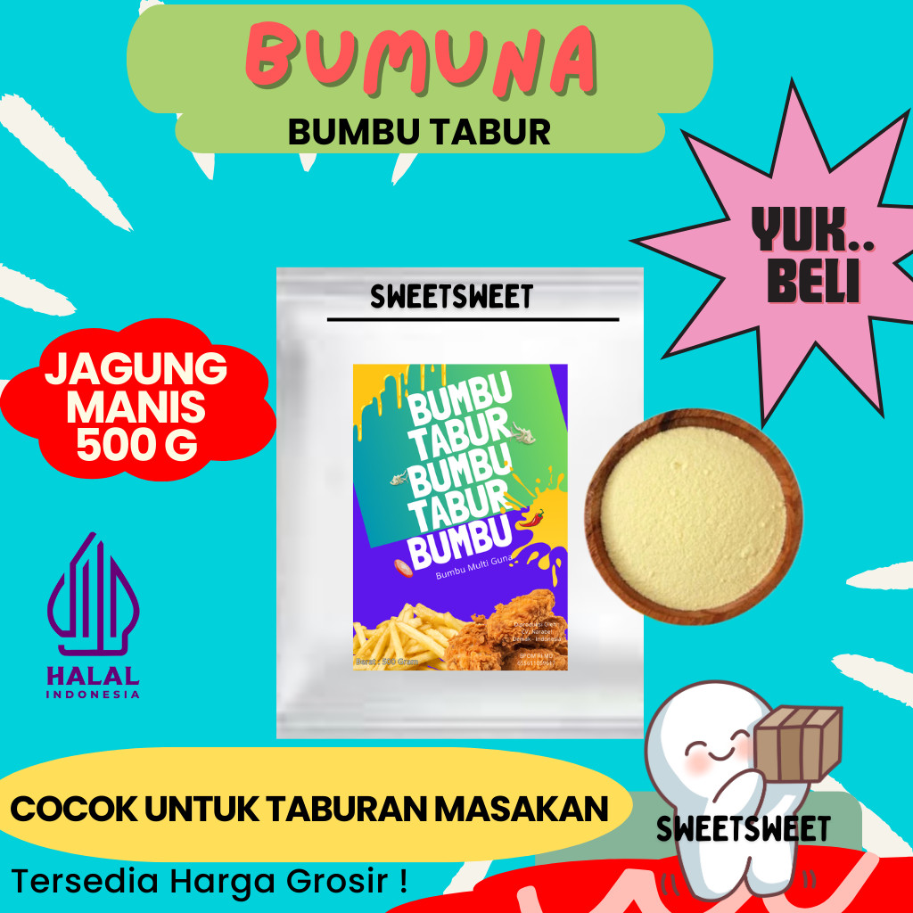 

Sweetsweet Sweet Corn Powder Kemasan 500g | Bumbu Tabur Jagung Manis {BISA COD} {Lebih Murah Grosir}