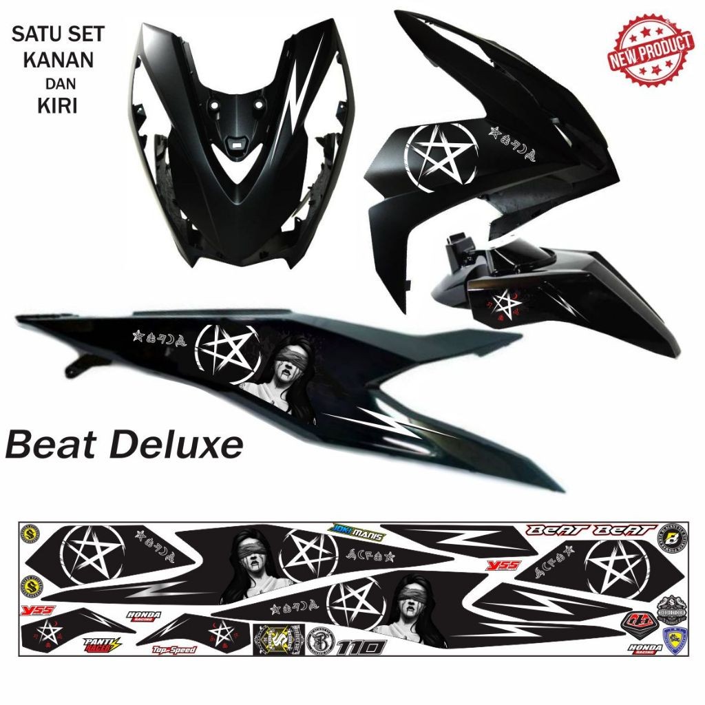 STRIPING MOTOR STIKER BEAT DELUXE POLET VARIASI KEREN