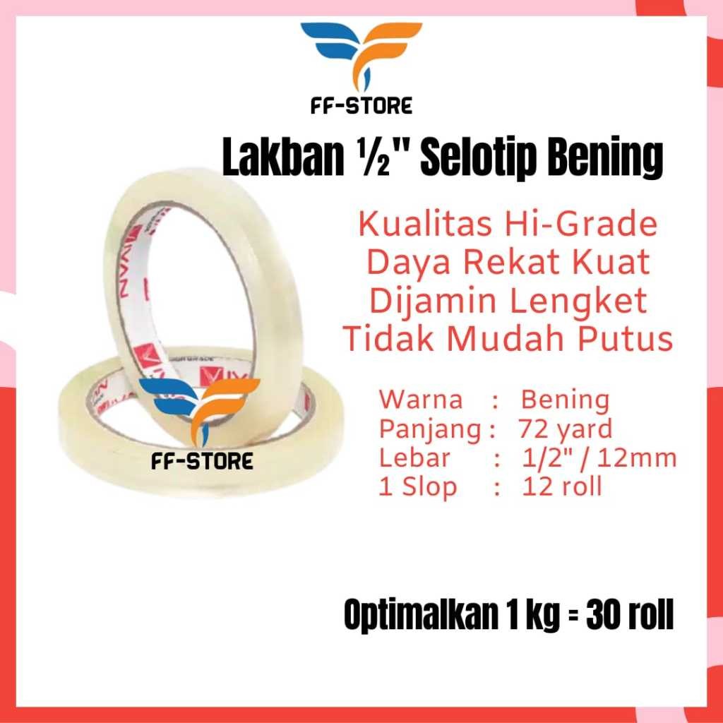 

Isolasi Bening 72Y Solatip 1/2 Inch Laundry Lakban Bening 72 Yard 1/2" 12mm 45 mikron Selotip OPP Tape Packing Olshop Perekat Plastik Online Shop