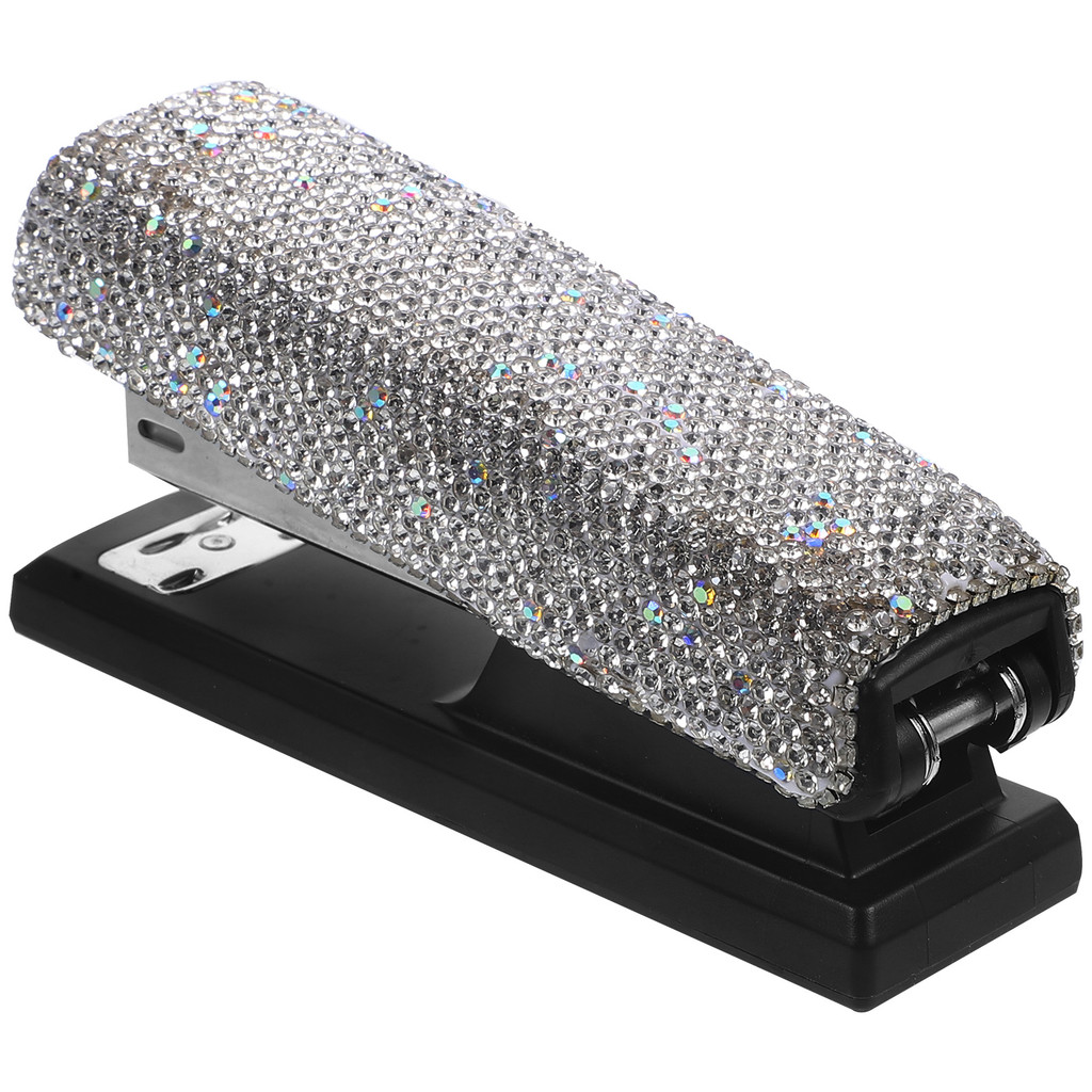 

Stapler Mini Desk Heavy Duty Small Staplers Rhinestone Iron Tiny Student Office Hand