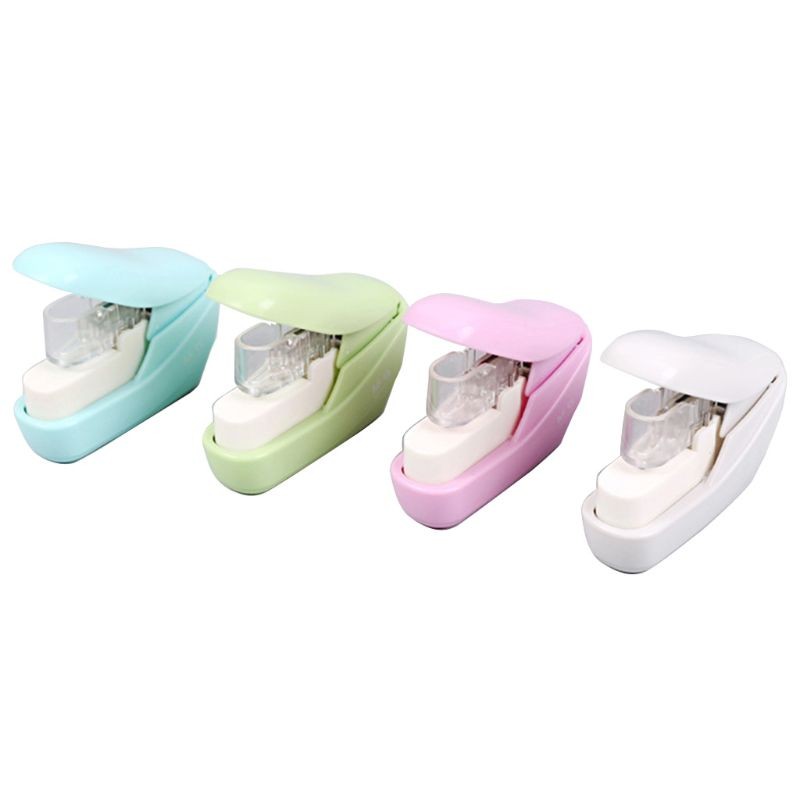 

Y1UB Small Stapleless Stapler Office Desk Stapler Compact Portable Children Friendly 8 Sheets Capacity for School Office Home