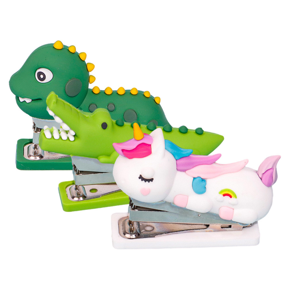 

3 Pcs Stapler Aesthetic Stationary Cute Hand Staplers Stationery Office Silica Gel Silicone Handheld Kids Child
