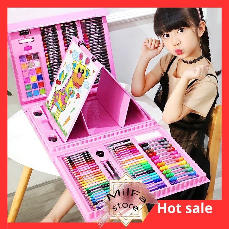 

MF422 Crayon Anak Alat Menggambar Anak 208pcs Set