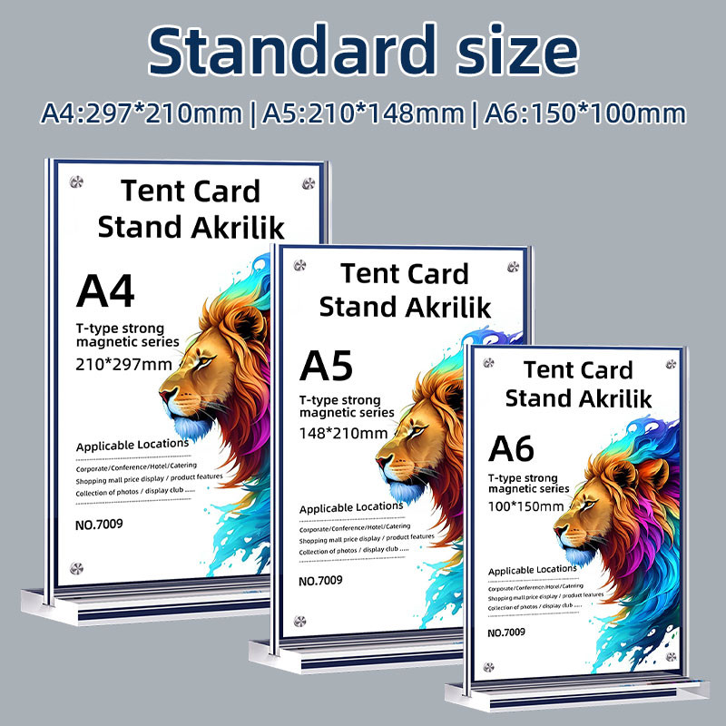 

Tempat Brosur A4 1.5mm Portrait 2 Sisi / Tent Holder / Tent Card Stand Akrilik RB9