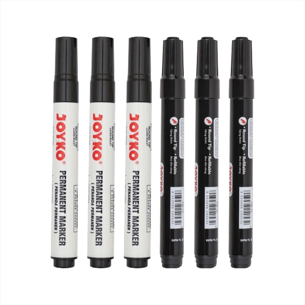 

JOYKO Permanent Marker / Spidol Permanen Round Tip Satuan