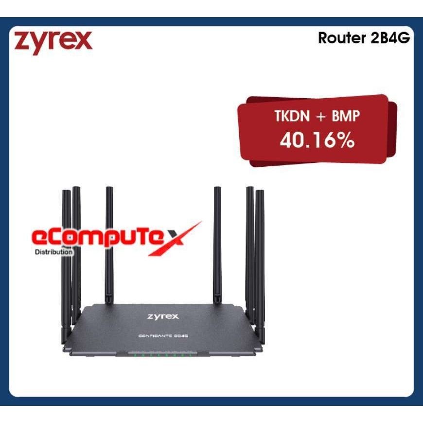 ZYREX ROUTER WIRELESS (2B4G) TKDN - RESMI