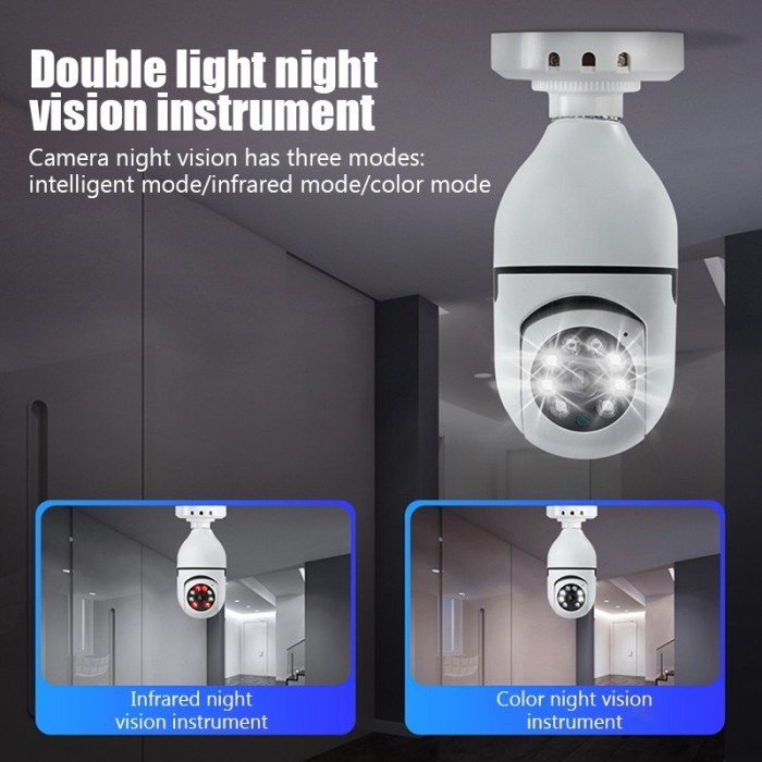IP CCTV Camera Wifi Panoramic Pro IP Kamera Bohlam 360 Derajat Panorama Ysxlite CCTV BOHLAM