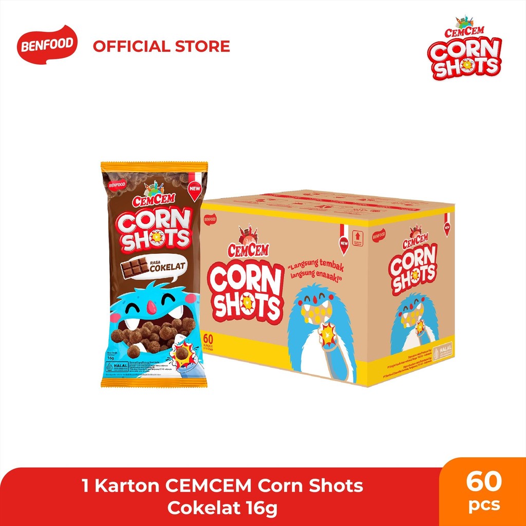 

Cemcem Corn Shots Cokelat Carton 6x10x16g