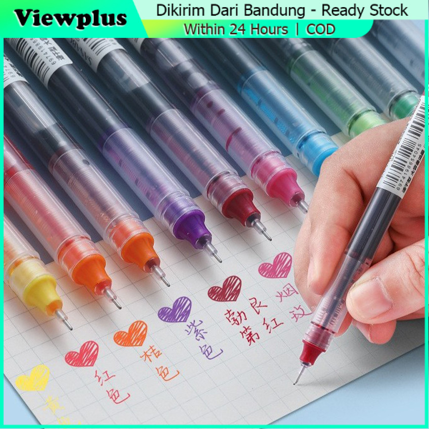 

12warna/set Pena Gel Pen Warna Warni Aesthetic 0.5mm 12 warna