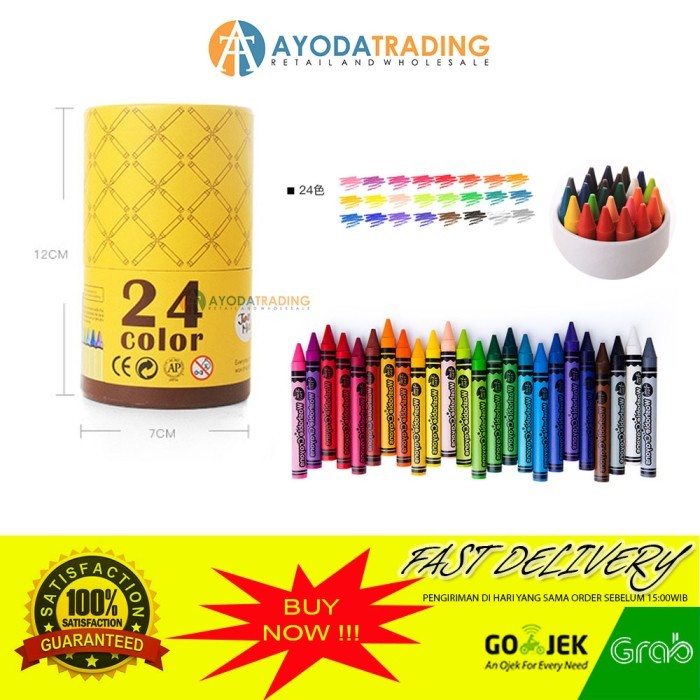 

[New Collection] Joan Miro Washable Crayon Hadiah Kado - 24warna