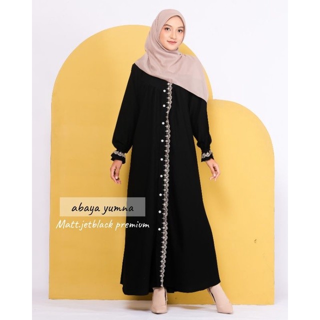 ABAYA YUMNA / GAMIS JETBLACK RENDA / GAMIS JETBLACK PREMIUM / ABAYA JETBLACK RENDA / ABAYA JETBLACK 