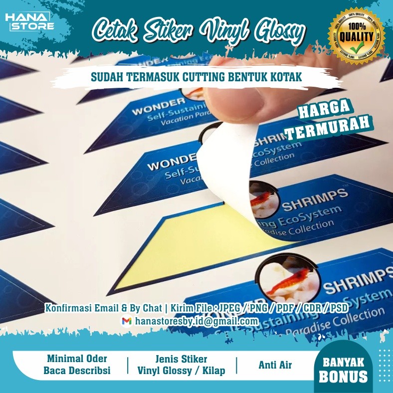 

CETAK STIKER VINYL GLOSY LABEL KOTAK PERSEGI ANTI AIR STICKER MAKANAN KEMASAN PRODUK BOTOL MINUMAN