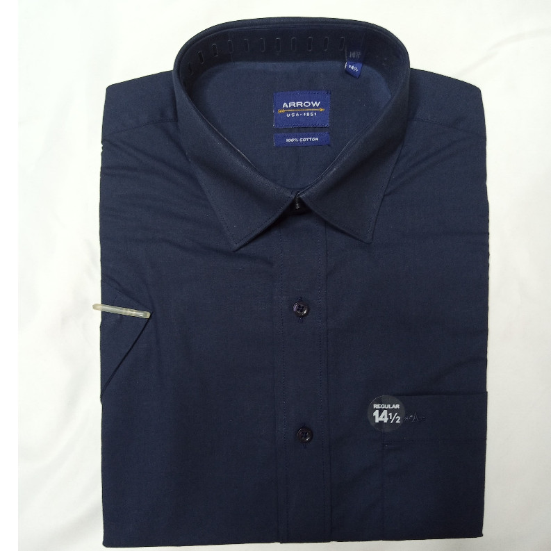 kemeja Pria Lengan Pendek ARROW Reguler Polos PROMO