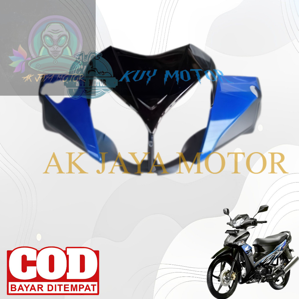 Batok Kepala Lampu depan Motor honda supra X 125 Batman Tahun 2008 2009 2010 2011 Warna Biru