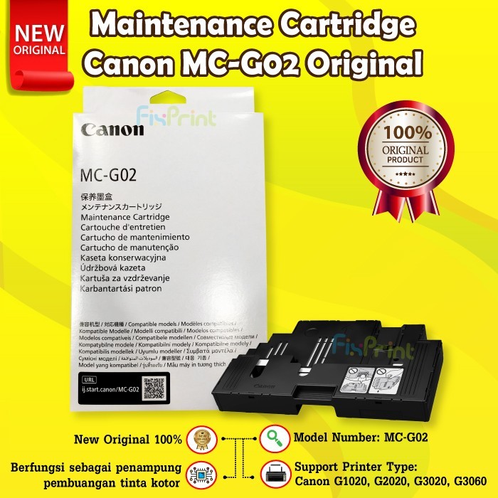 Maintenance Cartridge MC-G02 Busa Canon G1020 G2020 G3020 G3060 G4020