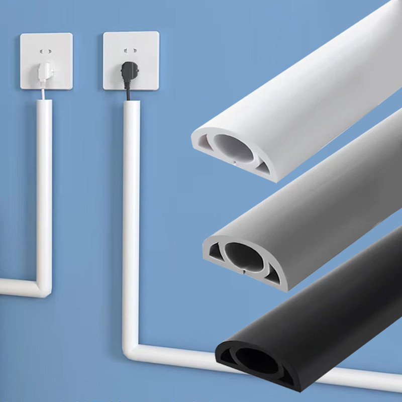 1M Kabel Protector Dinding Cover Penutup Kabel Pvc Elindung Kabel Cover Kabel Dinding Cable Duct