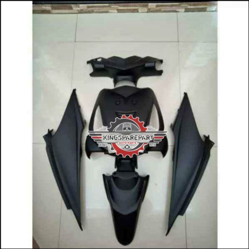 cover body full halus honda beat karbu 2007 - 2012 hitam doff - fullbody halus beat karbu hitam doff