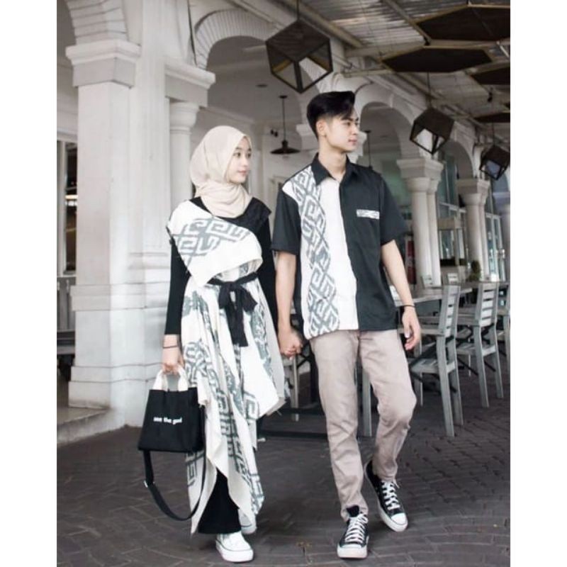 READY STOCK Set baju tenun Couple kondangan COUPLE set keluarga batik tenun