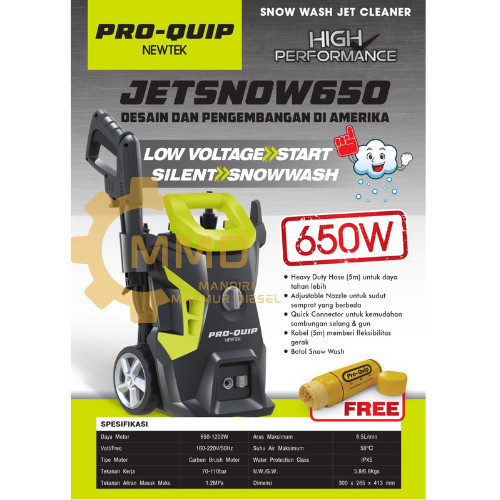 Alat Cuci Mobil Jet Cleaner Pro Quip Jetsnow 650 / Mesin Cuci Salju Steam Motor Proquip JETSNOW650