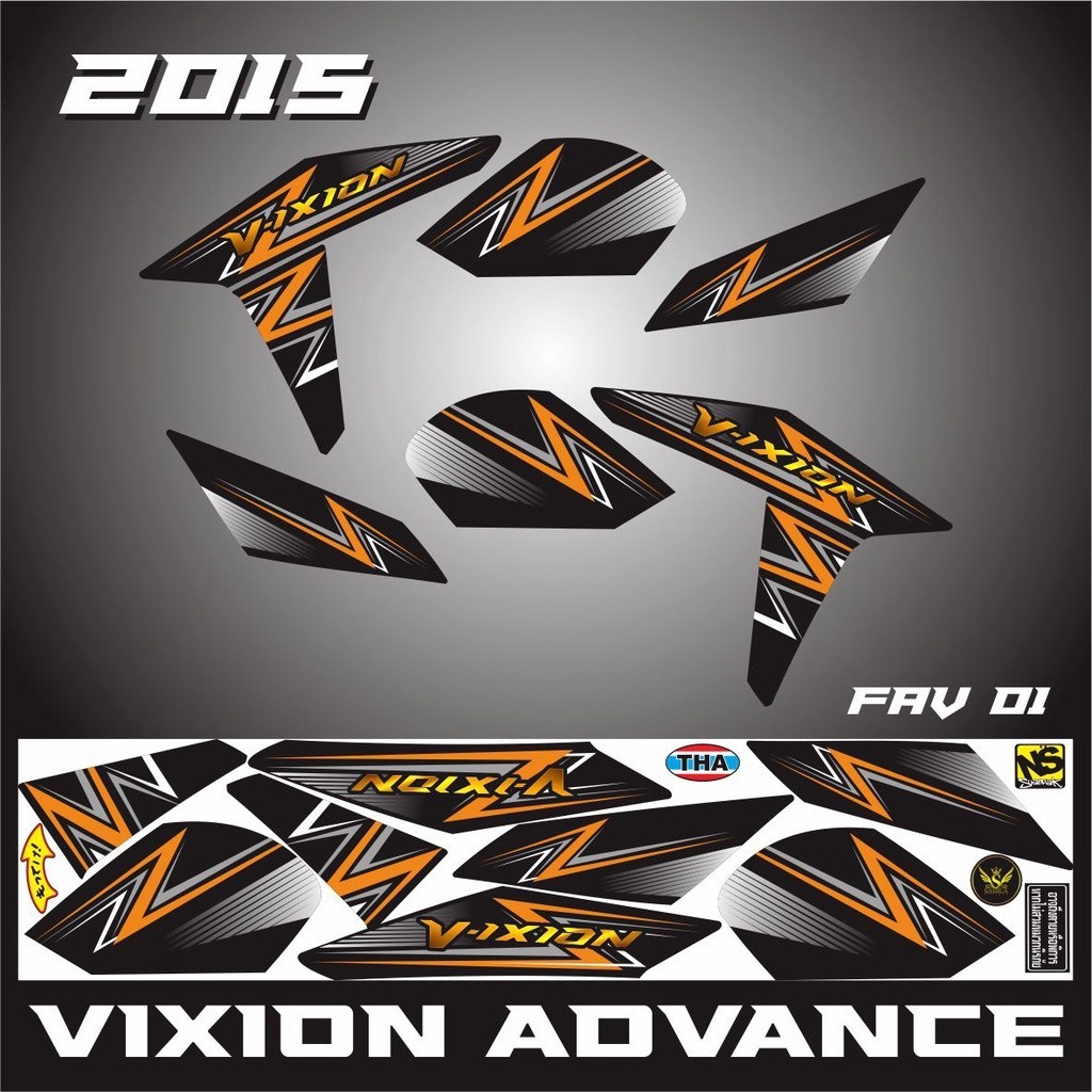 STRIPING MOTOR VIXION ADVANCE 2015 / VARIASI STICKER MOTOR YAMAHA VIXION / LIS BODY VIXION ADV 2015 
