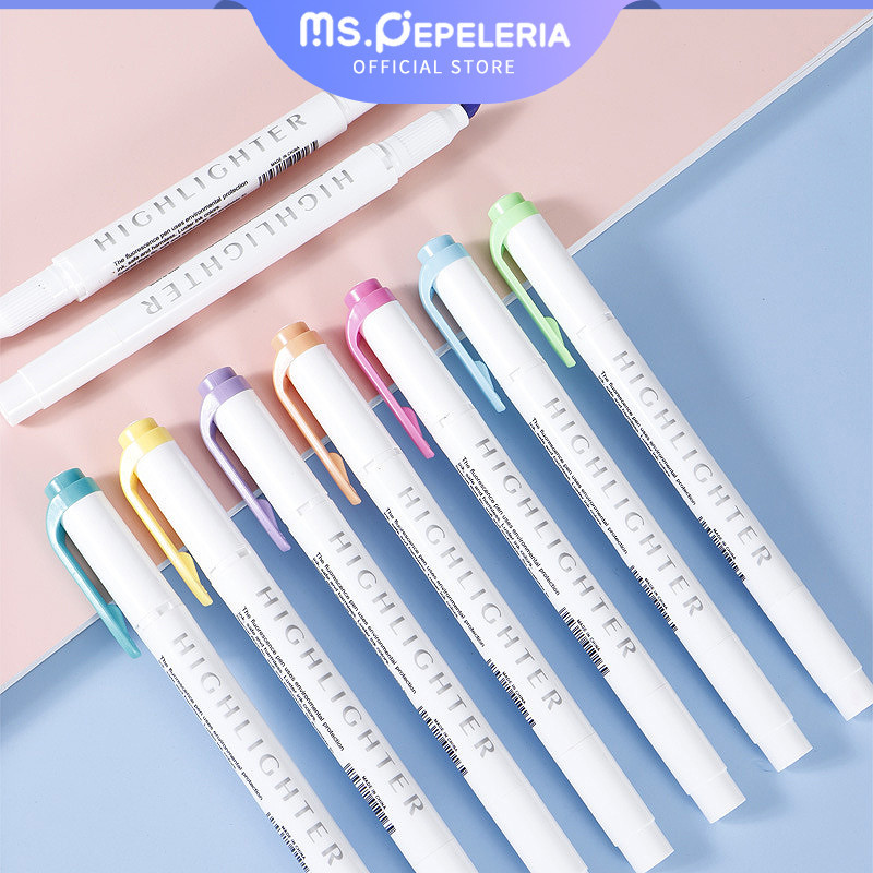 

Stabilo lucu/Highlighter Penanda stabilo Pastel 1 Set /5Pcs 5Warna Penanda Berwarna -Ms.Pepeleria