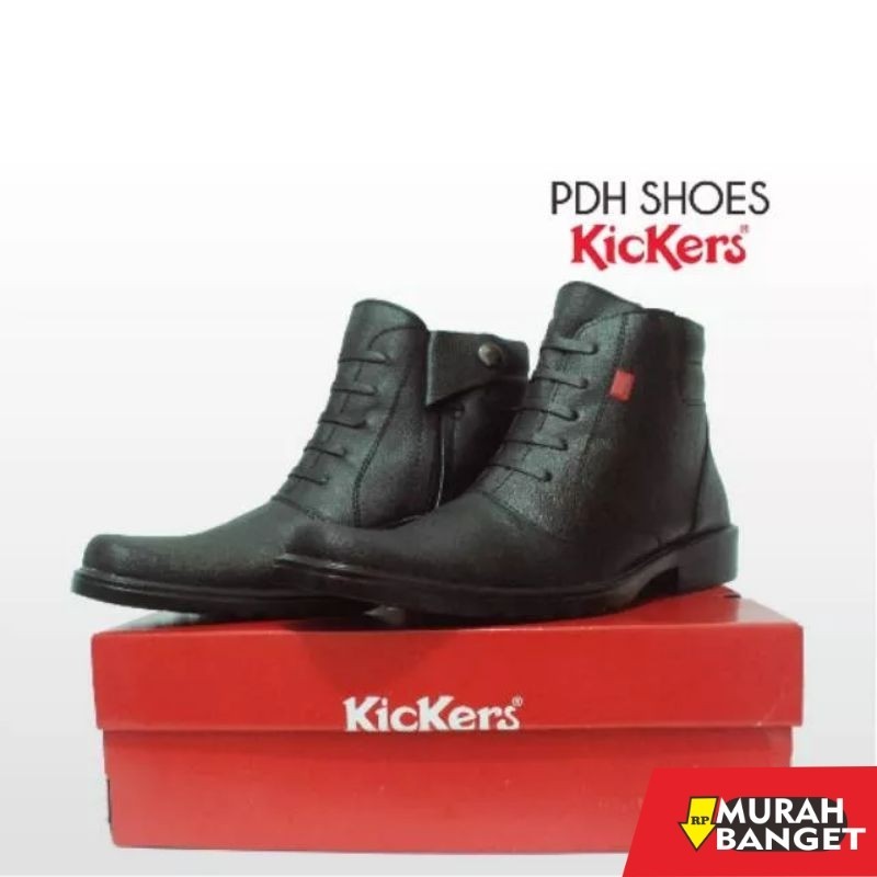 Sepatu pdh- TERBARU Sepatu PDH Pria Kickers Kulit Asli Kerja Kantoran TNI & POLRI
