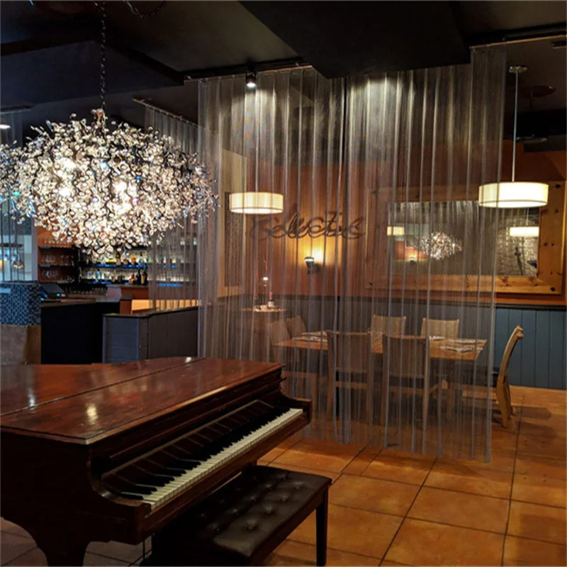 Custom Made Stainless Steel Fireplace Decorative Curtains Cascade Metal Coil Curtain Metal Mesh Chai