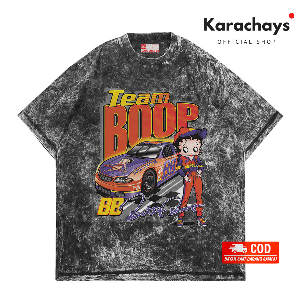 Karachays - KAOS BETTY BOOP // KAOS BLACKWASH NASCAR TEAM BOOP UNISEX