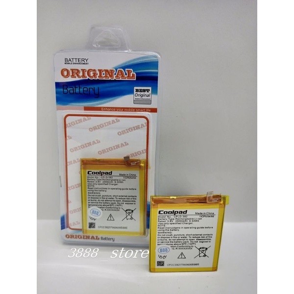 Baterai colpad Coolpad Cpld 382  Battery COOLPAD FANCY 3 -Batrai E503 CPLD-382 Batre Hp Original