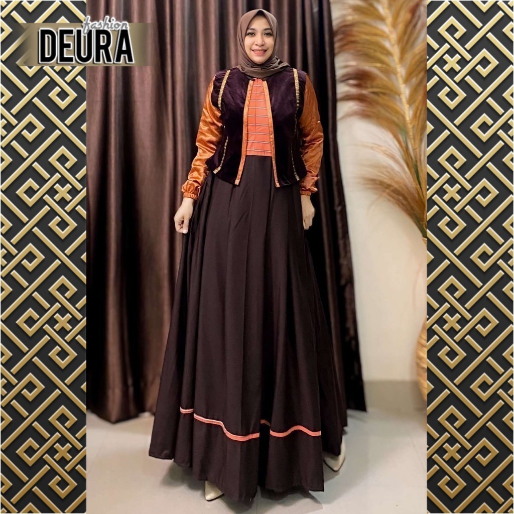 DEURA FASHION - Set Gamis Wanita Deura SD-403 / Gamis Deura Terbaru / Gamis Deura Original
