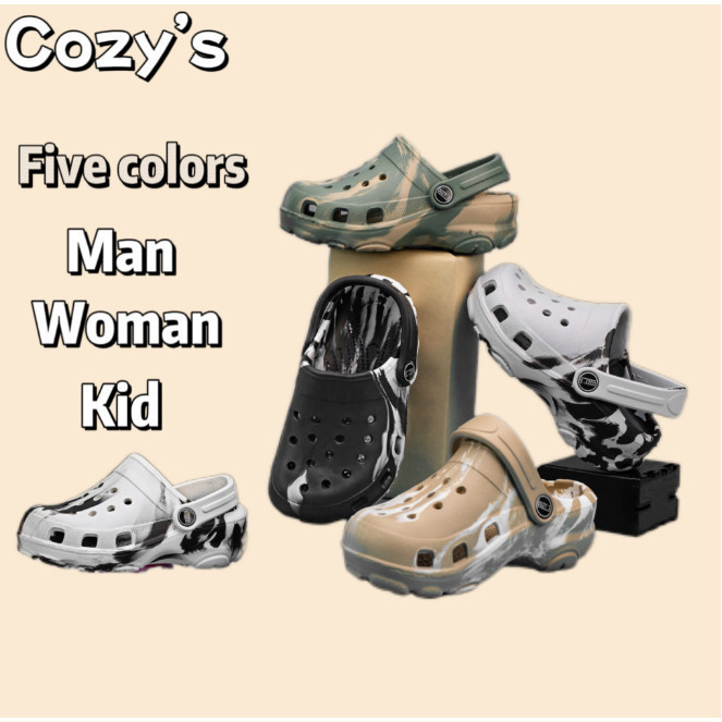 Cozy's Crocs Graphic Tie Dye Clogs Non-slip Sandals Slippers For Men Women