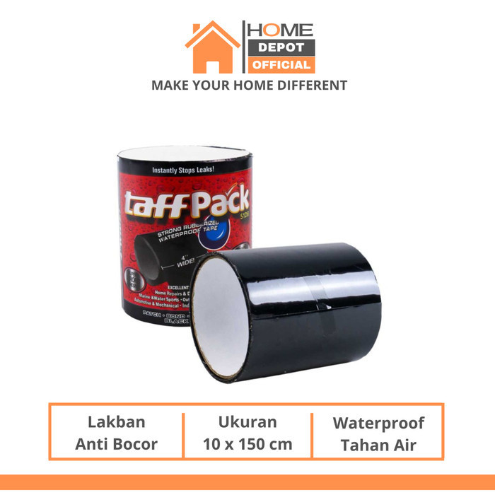 

Lakban Perekat Anti Bocor Waterproof Leak Stop Tape 10 x 150 cm - Hitam