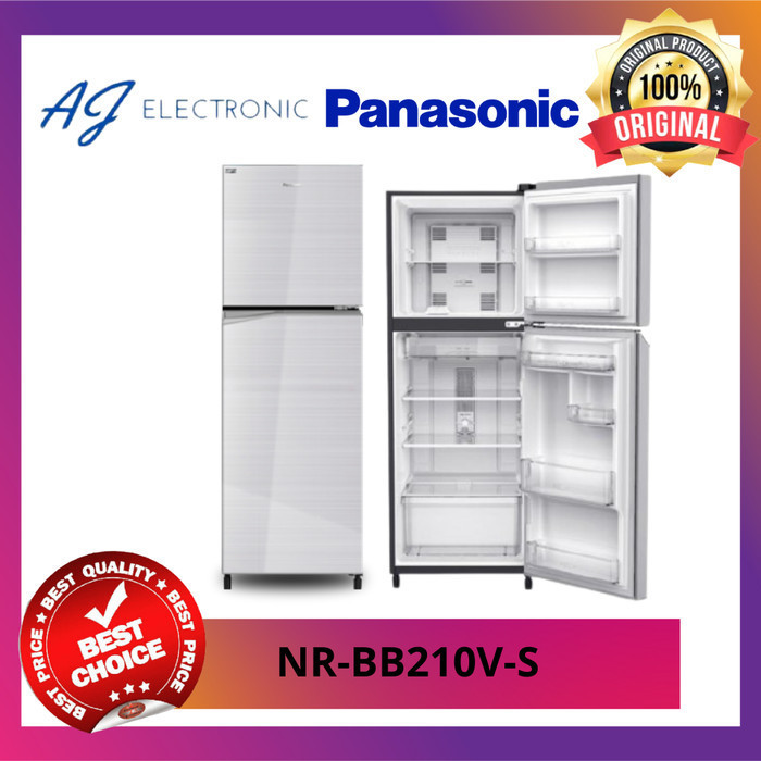 KULKAS PANASONIC NR-BB210V-S / NR BB210V / NRBB210V , Econavi Inverter