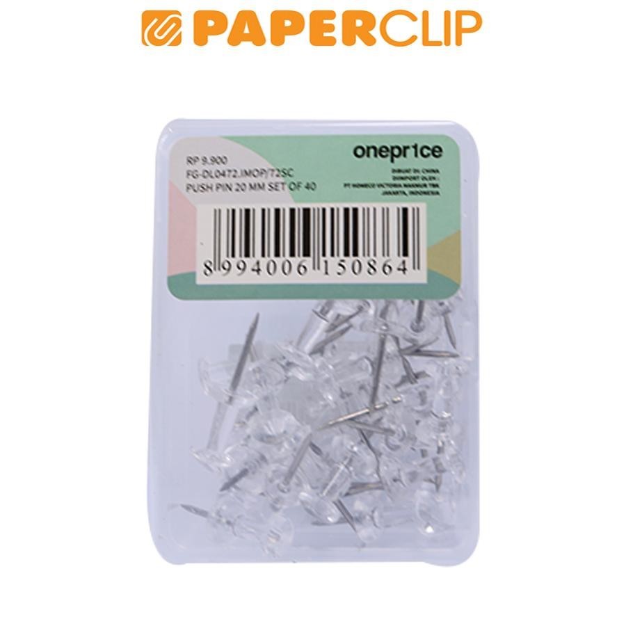 

PUSH PIN ONE PRICE 20MM SET OF 40 DL0472
