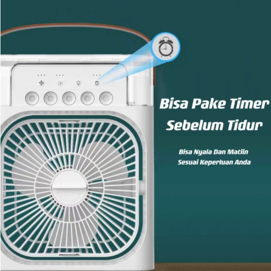 GW AC MINI KIPAS PENYEJUK PENDINGIN AIR COOLER FAN PORTABLE MOBIL RUANGAN ANGIN DINGIN LED UDARA SEJ