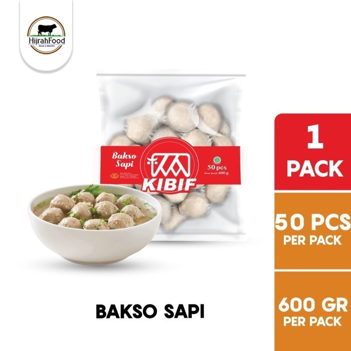 

Kibif Bakso Sapi 600 gram Isi 50pcs Beef Meatballs Halal Praktis