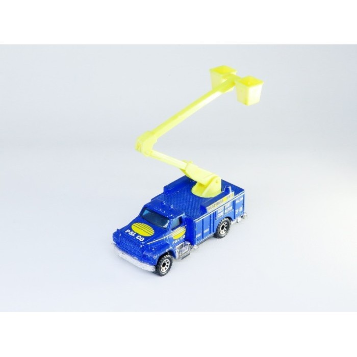 RR07 Matchbox loose Utility Truck - P & L Co biru