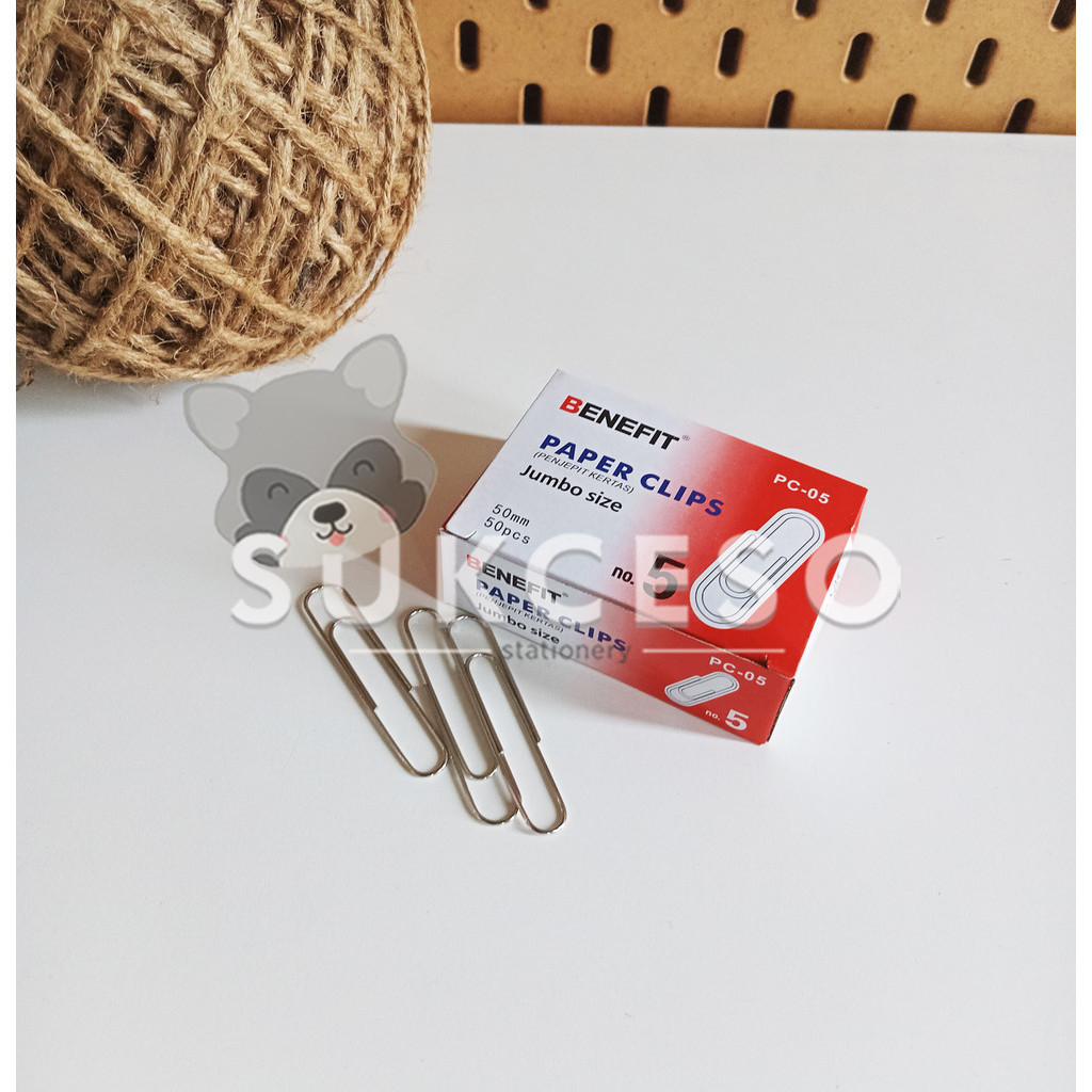 

Benefit Paper Clip PC-05 Penjilid Kertas Klip Penjepit Ukuran Jumbo 5cm