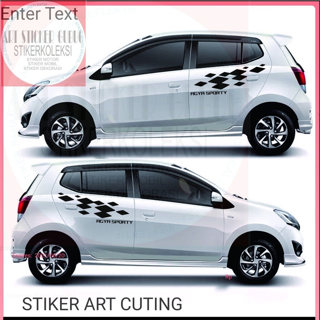 STIKER CUTTING MOBIL STRIPING LIS VARIASI STIKER MOBIL Stiker Mobil Agya Trd Sport Terbaru Lis Varia