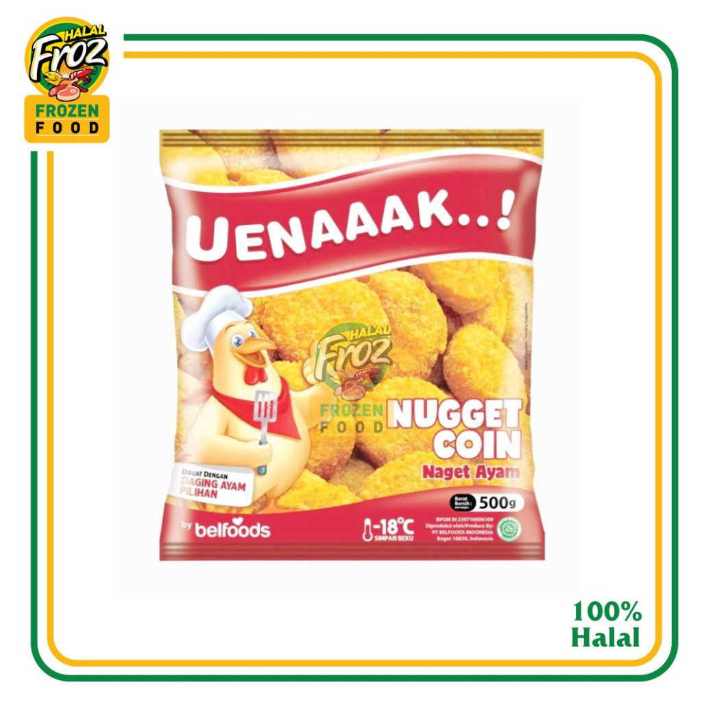 

Naget Coin Uenaak Belfoods 500gr Gosend Ready, Paling murah, Terlaris