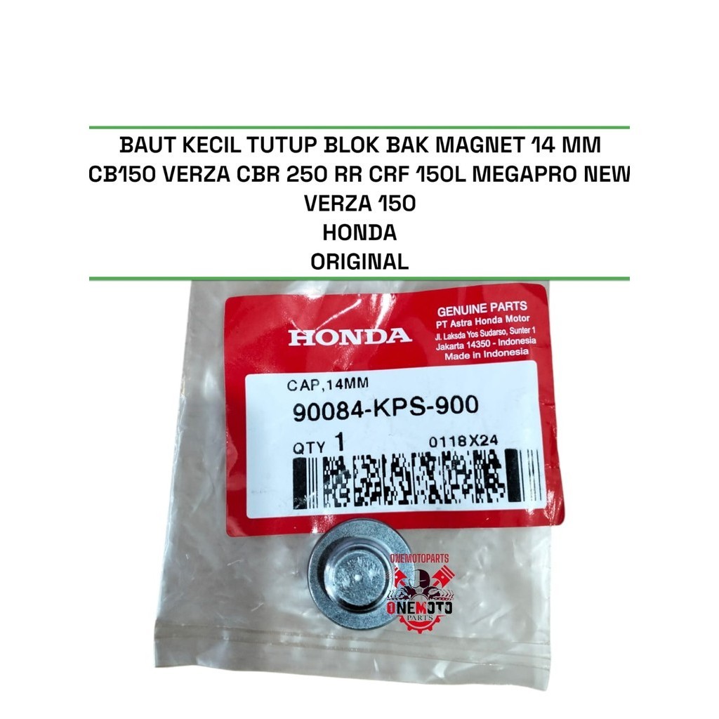 CAP BAUT KECIL TUTUP BLOK BAK MAGNET 14 MM CB150 VERZA CBR 250RR CRF150L MEGAPRO VERZA ORI 90084-KPS