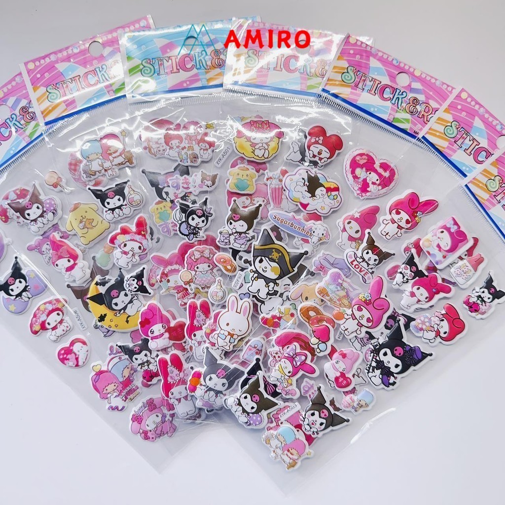 

Stiker Timbul Sanrio 3D/ Stiker Karakter Saneio Lucu / Stiker Mainan Anak Tempel Perempuan