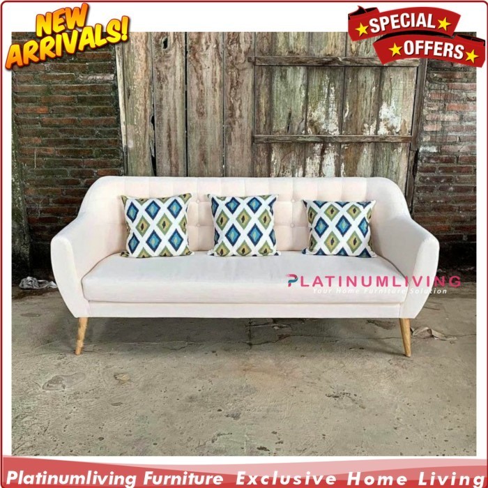 sofa minimalis jati 3 seater
