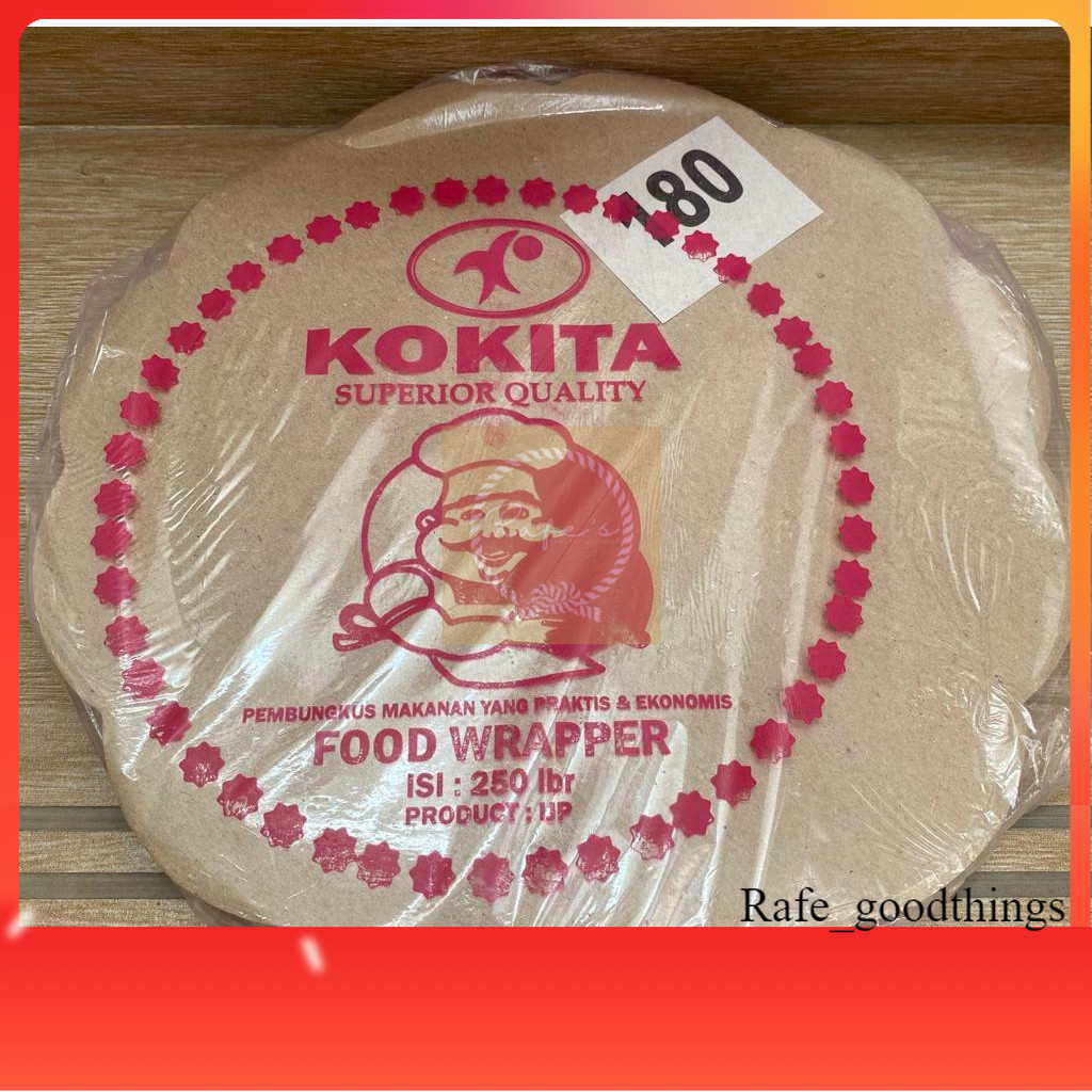 KERTAS NASI BULAT/BUNGA UNTUK ALAS PIRING MAKANAN WARNA COKLAT ISI 150 LEMBAR