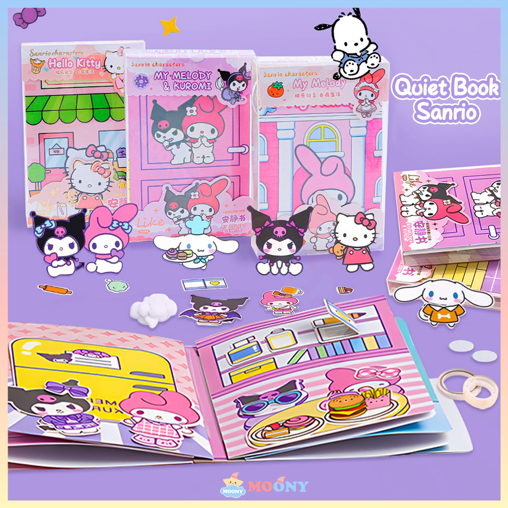 Moony DIY Quiet Book Melody Kuromi busy Book Paper Doll